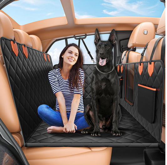 Funda de asiento de automóvil de fondo duro para perros, fun