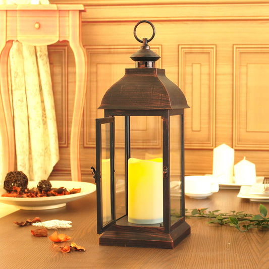 WRalwaysLX Linterna decorativa de 15 pulgadas de alto con lu