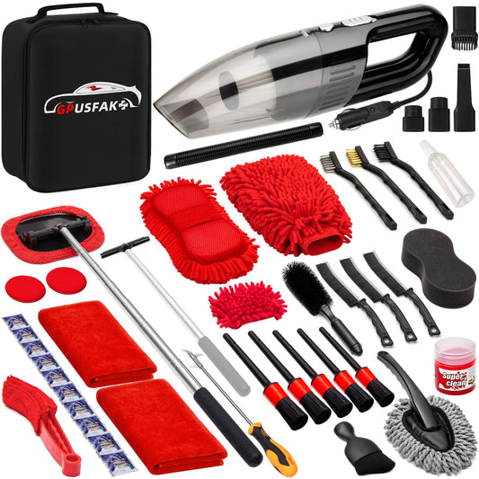 Kit de limpieza de lavado de autos de 45 piezas con herramie