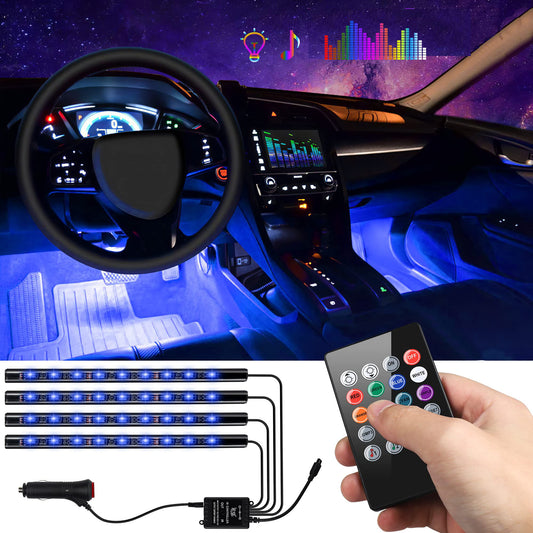 Luces interiores de automóvil, 4 piezas de 36 luces LED para