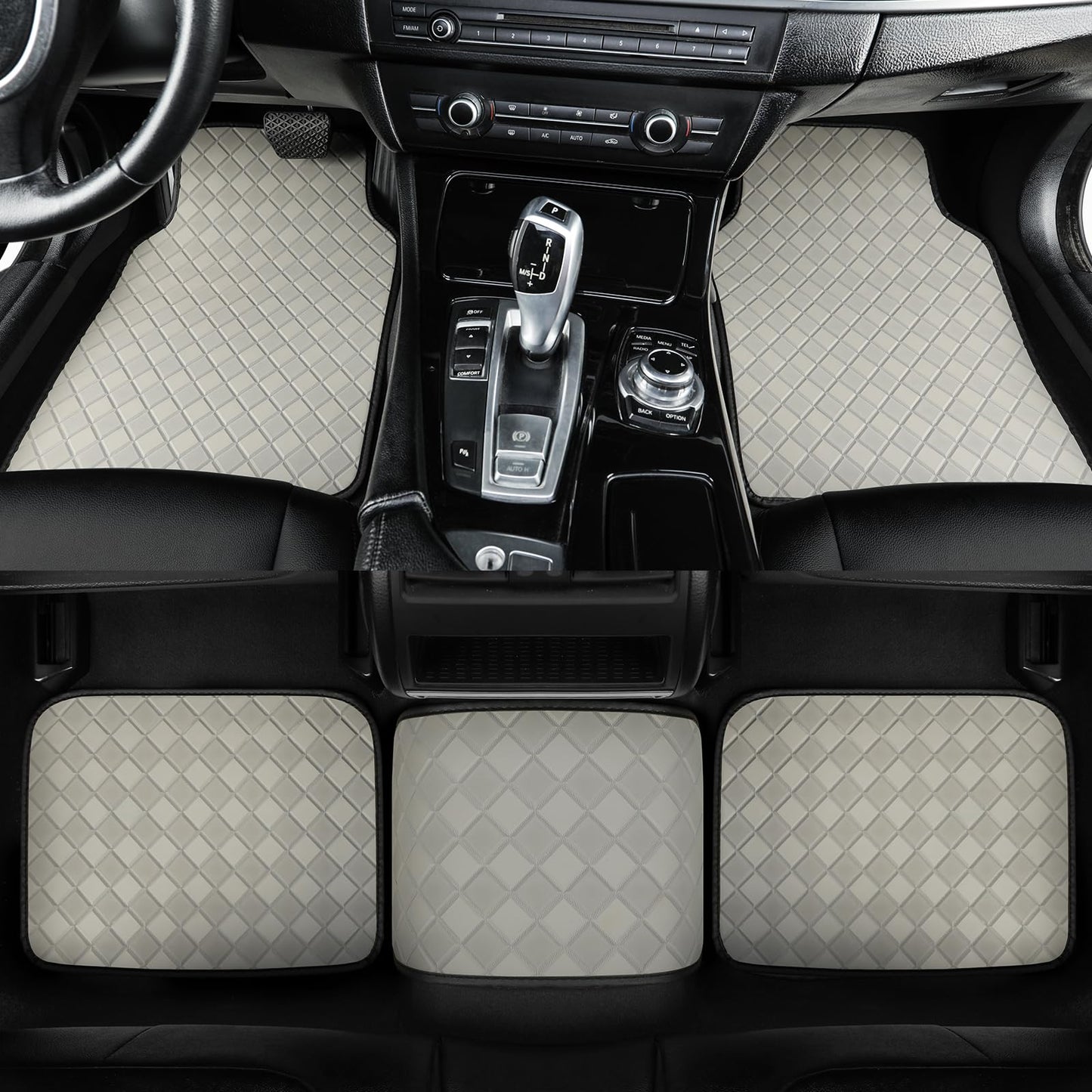 Auto Newer Juego completo de tapetes impermeables de piel si
