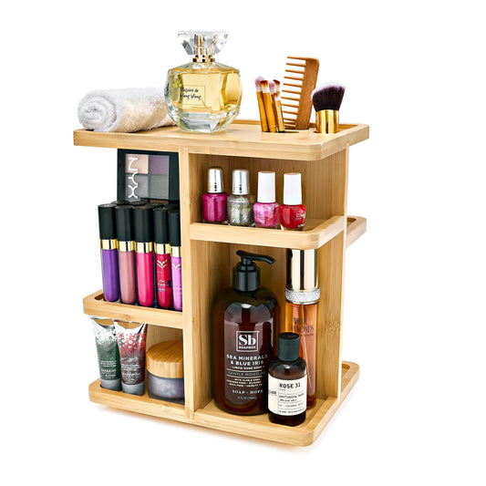 Sorbus Organizador de maquillaje de 360°, carrusel de almace