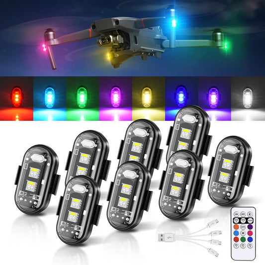 Luces estroboscópicas LED inalámbricas con control remoto, 8