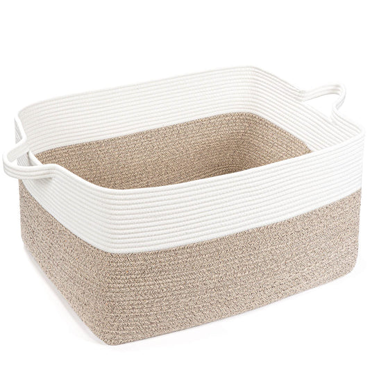 ZLG Cesta de almacenamiento rectangular extra grande de 72 litros, ces