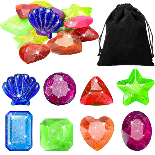 Zhanmai 16 piezas de gemas de buceo para piscina, cristales de buceo h