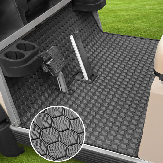iLSKW Golf Cart Mat for Club Car Ds Floor Liner Unique Cube