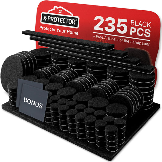 X-PROTECTOR - Almohadillas de fieltro para muebles, 235 piez