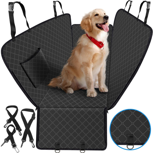Funda de asiento de automóvil para perro con bolsillo de alm