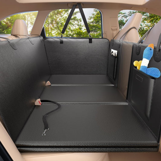 Extensor de asiento trasero para perros, con piel sintética,