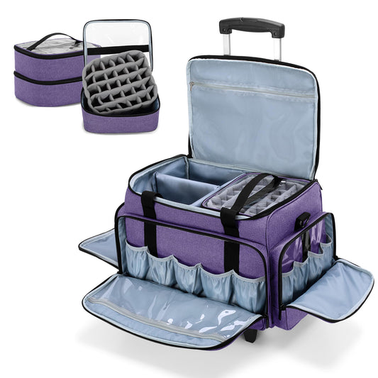 LUXJA Organizador de esmalte de uñas rodante con capacidad p