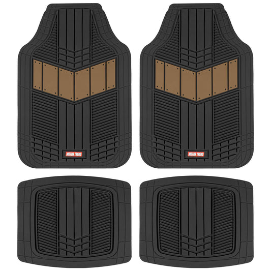 Motor Trend DualFlex - Tapetes de goma de dos tonos para aut
