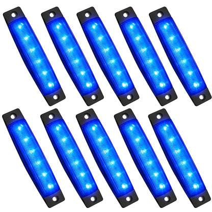 PSEQT 10 unidades de luces LED de tira de roca para auto, lu