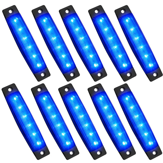 PSEQT 10 unidades de luces LED de tira de roca para auto, lu