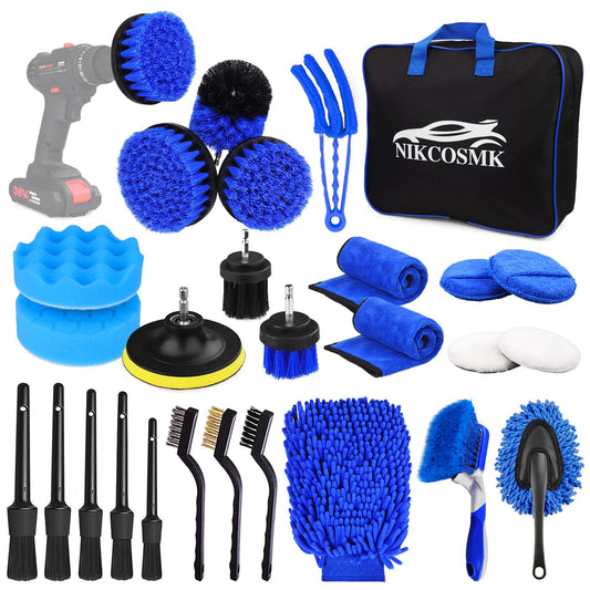 NIKCOSMK Kit de 27 piezas de detallado de automóvil, juego d