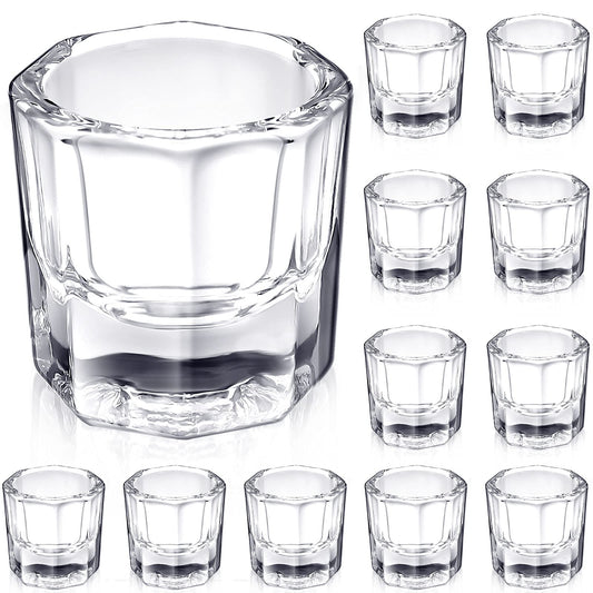 12 platos de uñas Dappen Platos acrílicos para uñas, monómer