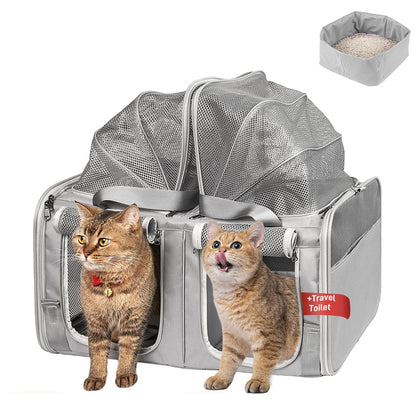 Transportador de gatos para 2 gatos – Transportador de masco