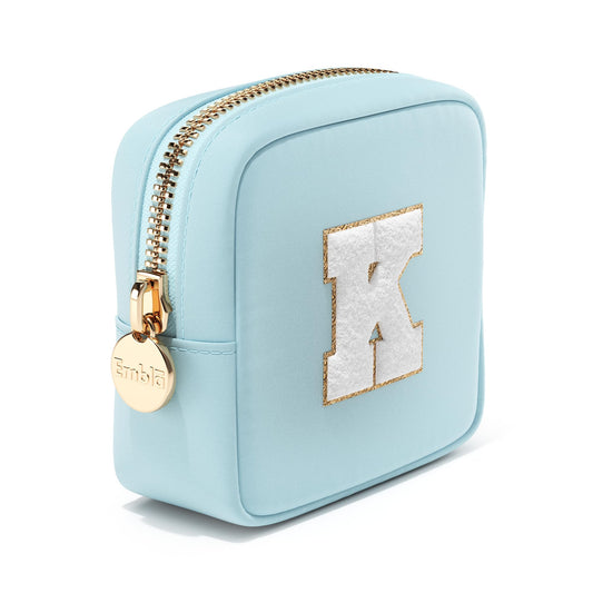 Bolsa de maquillaje Preppy, bolsa de cosméticos de viaje, or