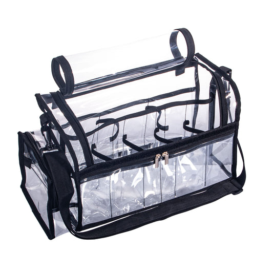Bolsa grande profesional profesional de PVC transparente par