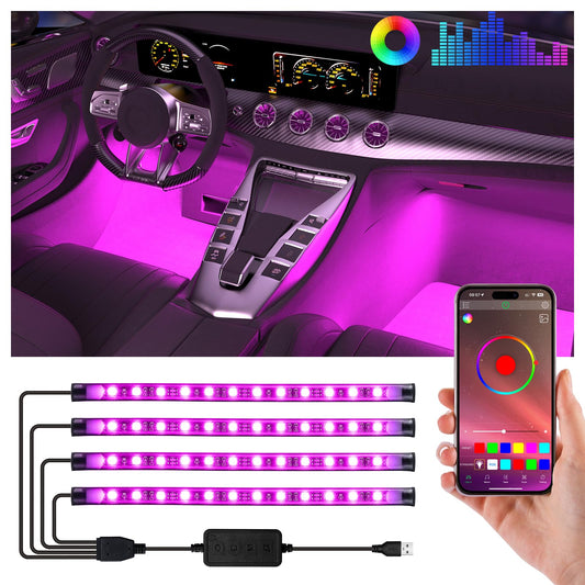 Luces LED para el interior del automóvil con control intelig