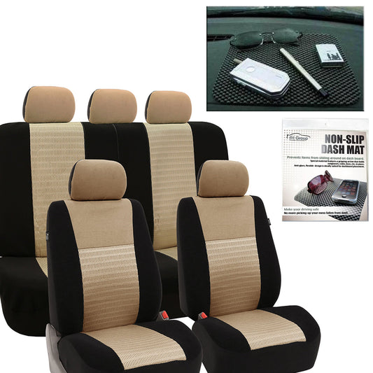 FH Group Juego completo de fundas de asiento de automóvil, c