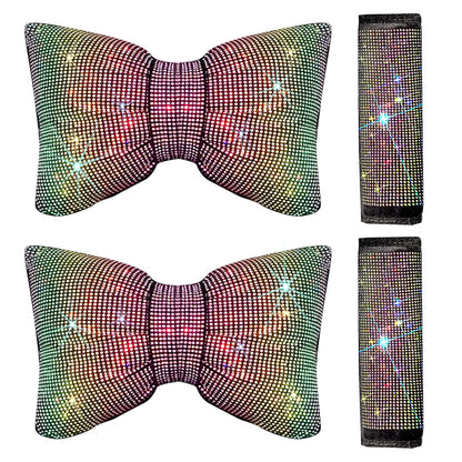 Juego de 4 accesorios brillantes para automóvil, para mujere