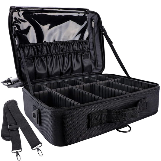 Gzcz Estuche de viaje para maquillaje, profesional, 16 pulga