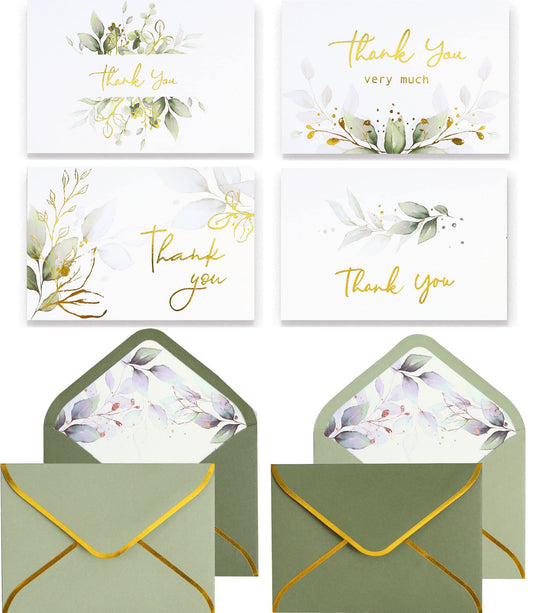 Winoo Design Paquete de 100 lujosas tarjetas de agradecimien