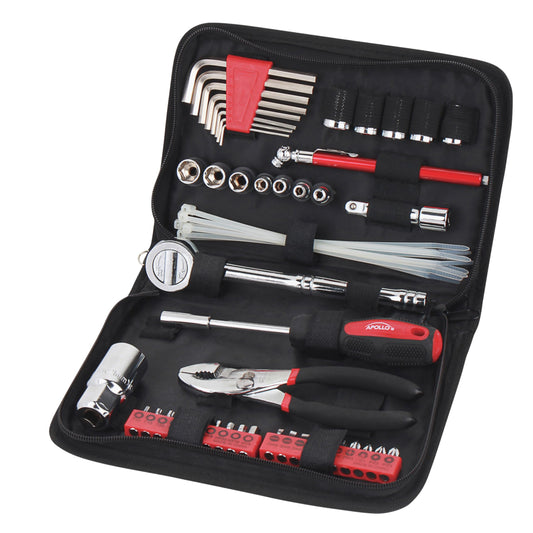 Apollo Tools DT9774 - Juego de 56 herramientas compactas SAE