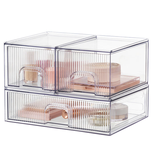 HBlife Organizador apilable de acrílico transparente para ca