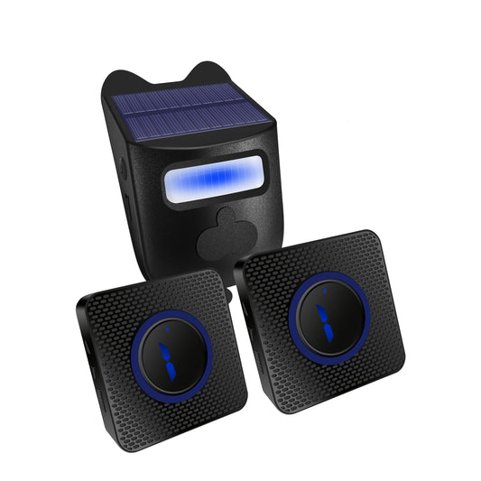 Timbre inalámbrico con sensor infrarrojo solar, alarma de en