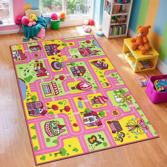 Capslpad Alfombra para niños para sala de juegos, alfombra d