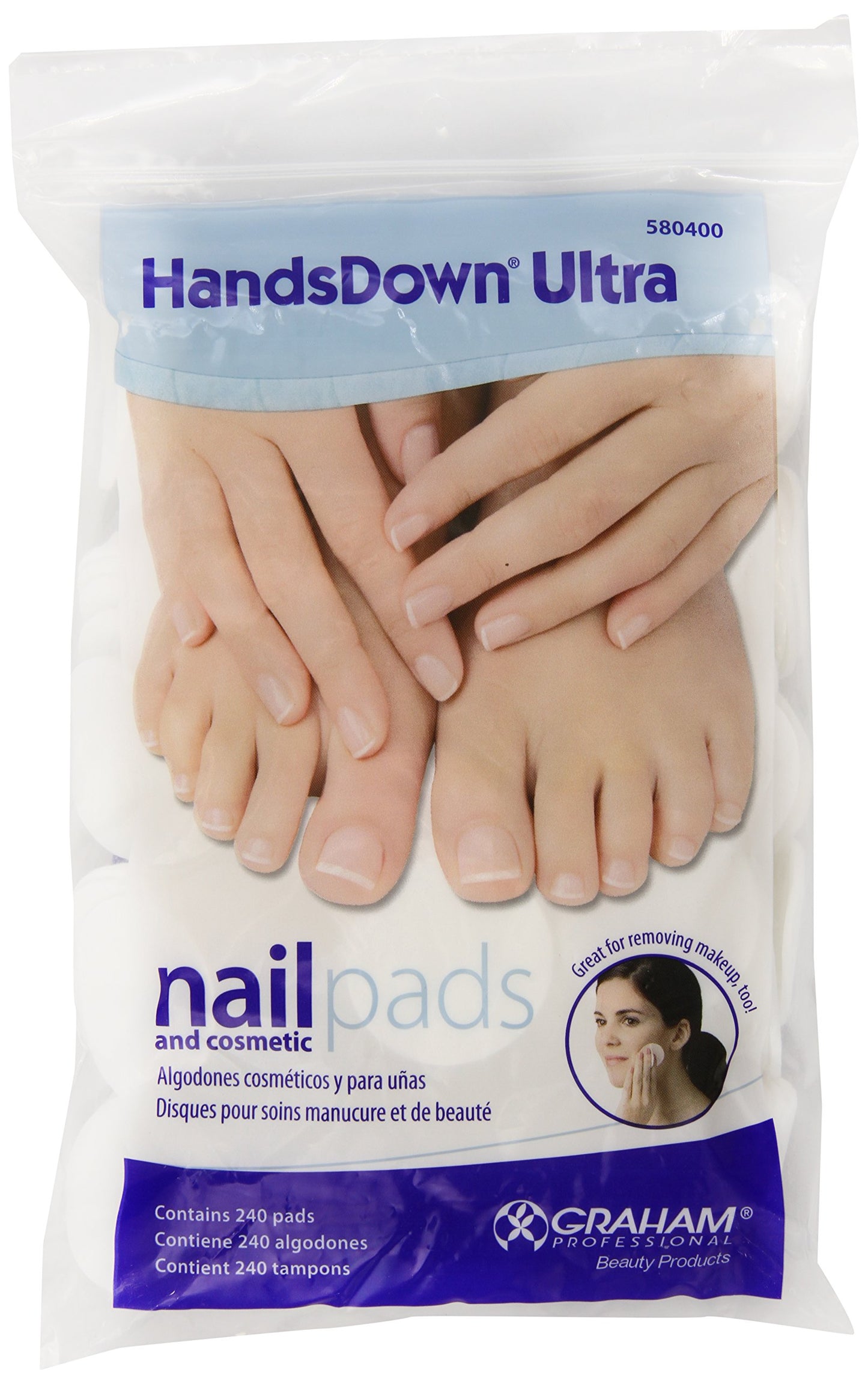 Graham Hands Down Ultra - Almohadillas para uñas y cosmético