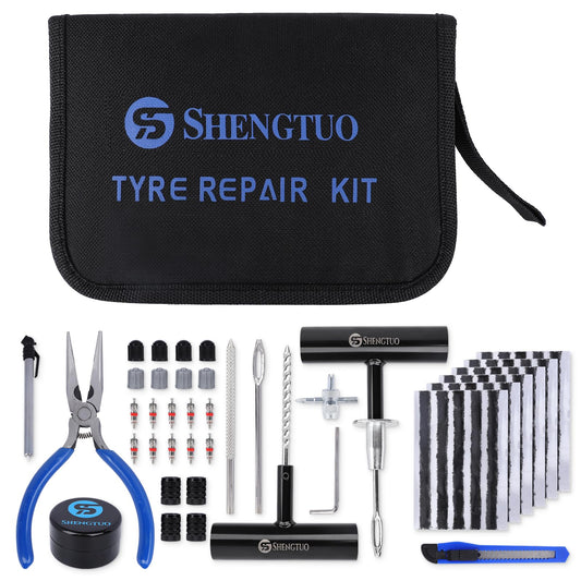 Kit universal de reparación de neumáticos portátil de 62 pie