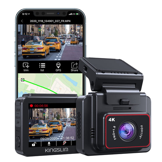 Kingslim Cámara de tablero D5-4K con WiFi - Cámara de tabler