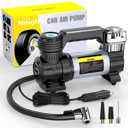 Nilight Compresor de aire portátil, inflador de neumáticos d