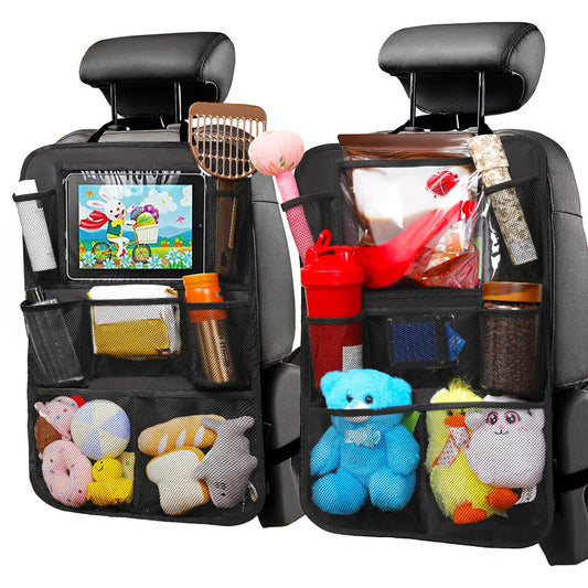 Organizador de asiento trasero de automóvil con soporte de m