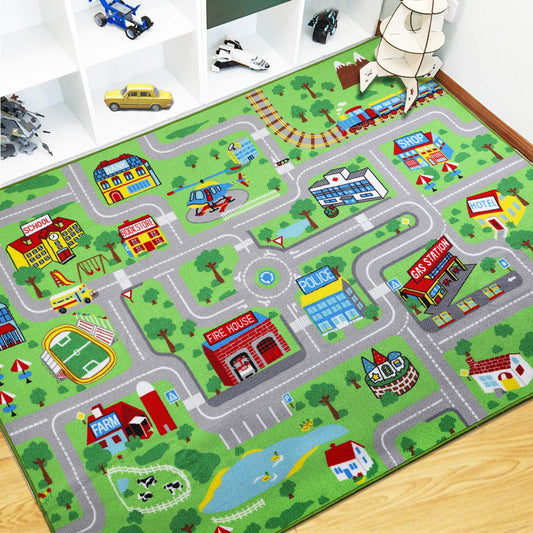 Capslpad Alfombra educativa para niños, alfombra de juego de