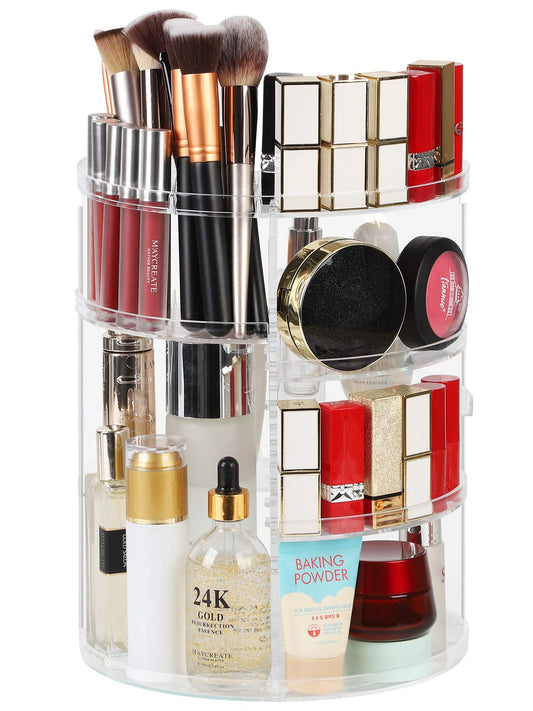 Syntus Organizador de maquillaje giratorio de 360°, soporte