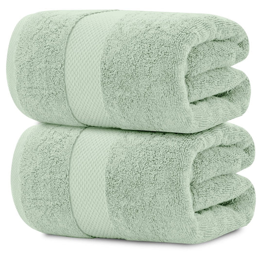 White Classic - Juego de 2 toallas de baño extragrandes, muy