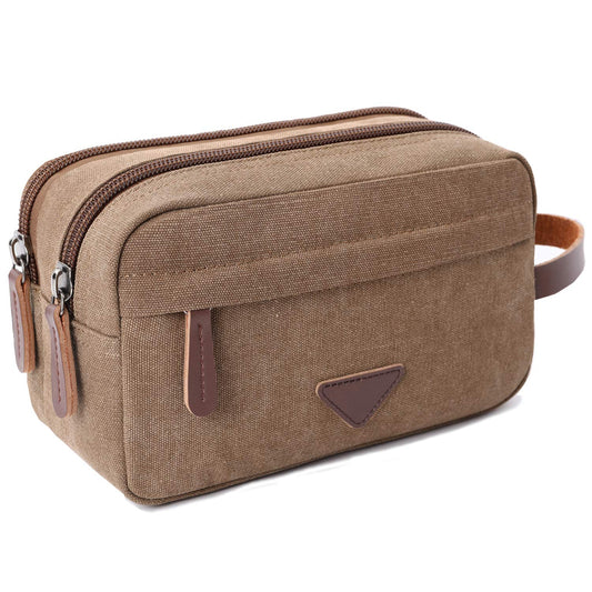 Mactso Neceser de viaje para hombre, de lona, de cuero, orga
