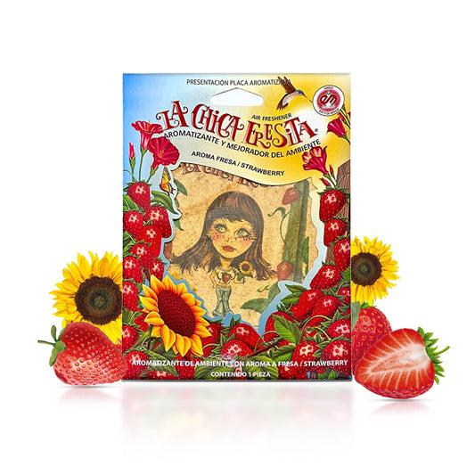 La chica Fresita – ambientador de auto (Fresa)