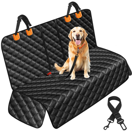 Funda de asiento de coche para perro para asiento trasero, i