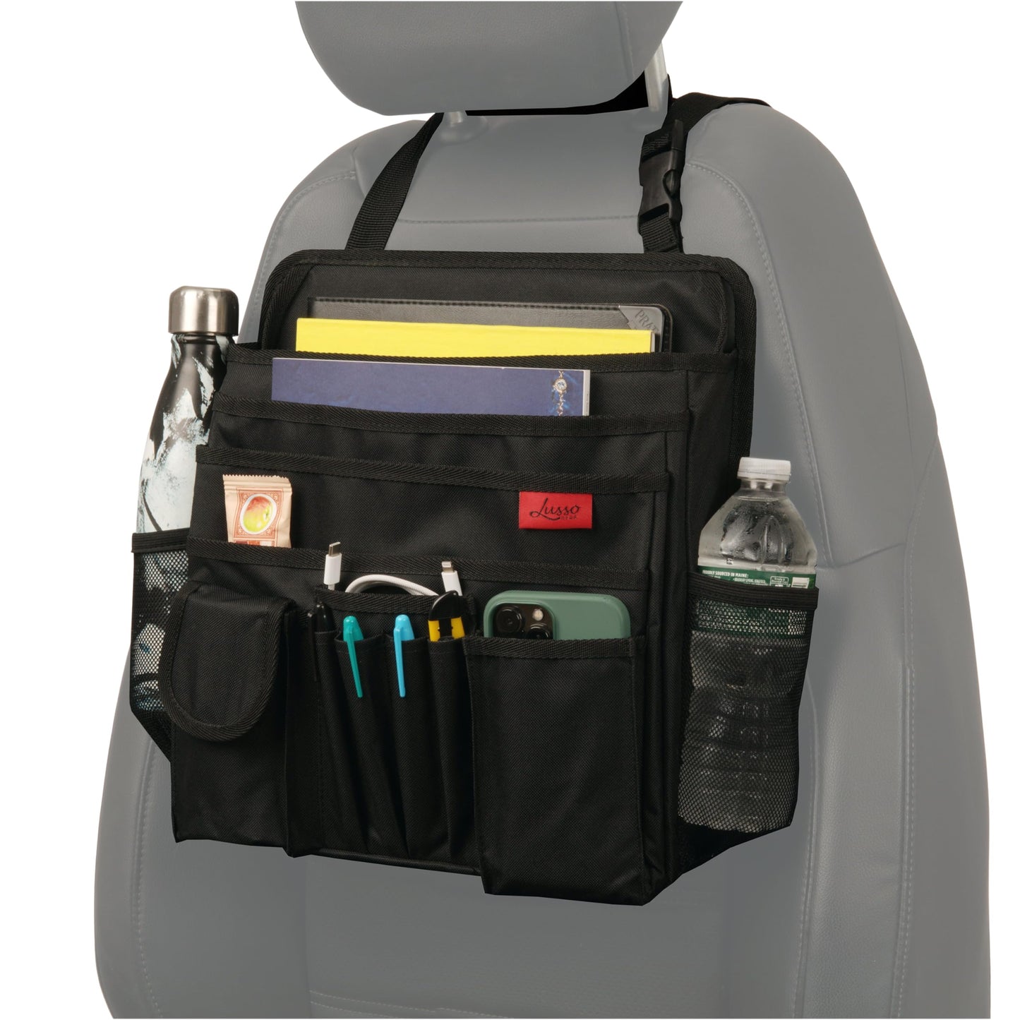 Lusso Gear - Organizador de asiento delantero de automóvil