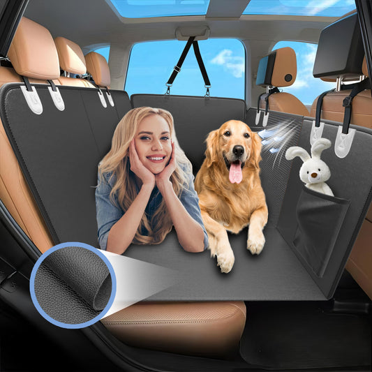 Funda de asiento de coche para perro para asiento trasero, m