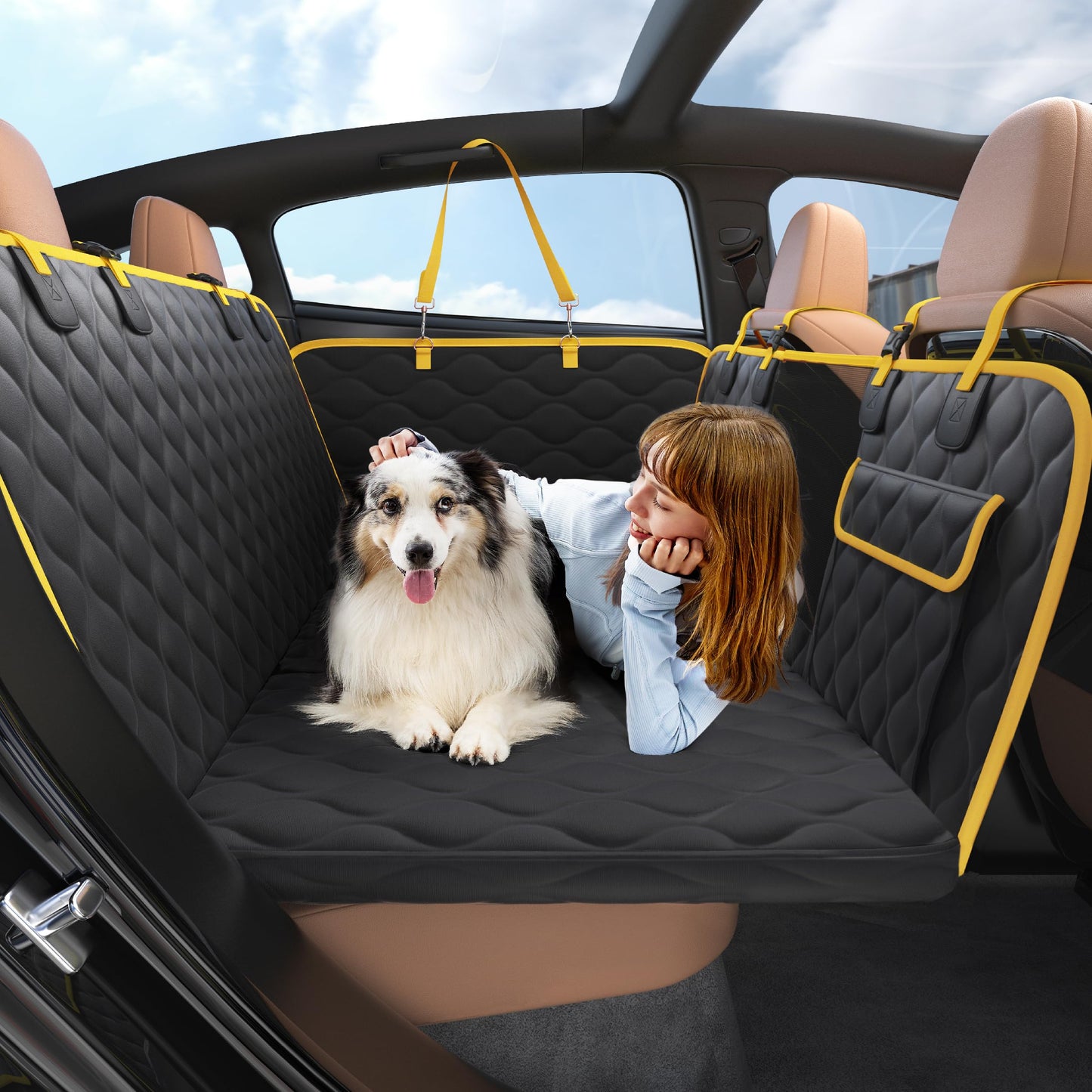 Lesure - Funda de asiento de automóvil para perro con parte