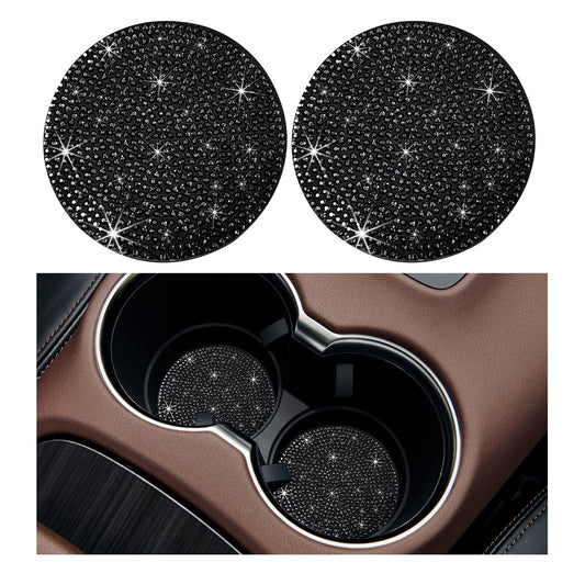 Ziciner 2 posavasos con diamantes de imitación para automóvi