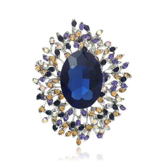 YOQUCOL Broche de diamantes de imitación brillantes de crist