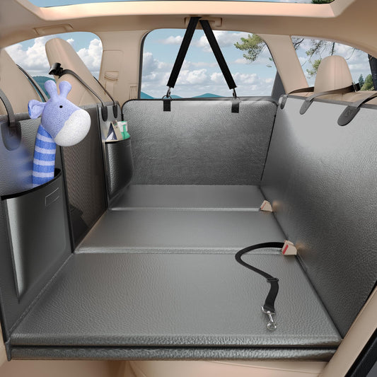 Extensor de asiento trasero de piel sintética para perros, f