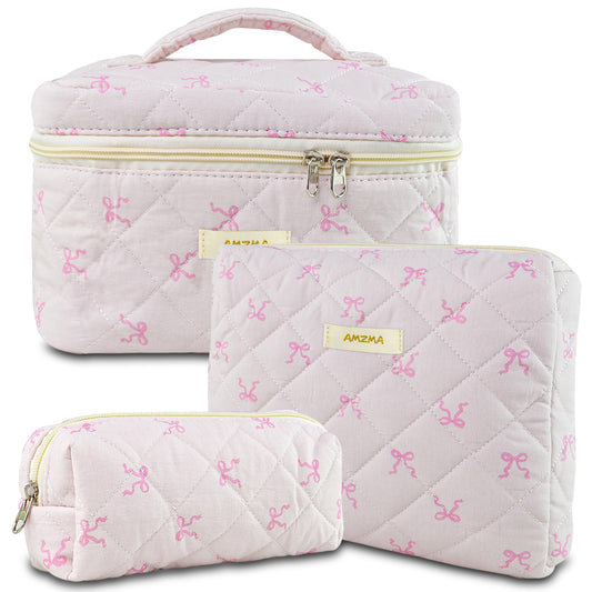 Bolsa de maquillaje de viaje, 3 bolsas de maquillaje acolcha