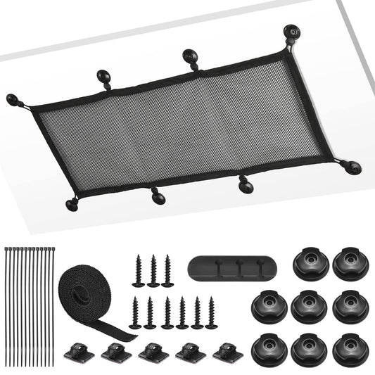 ZZM - Kit de red de gestión de cables debajo del escritorio,
